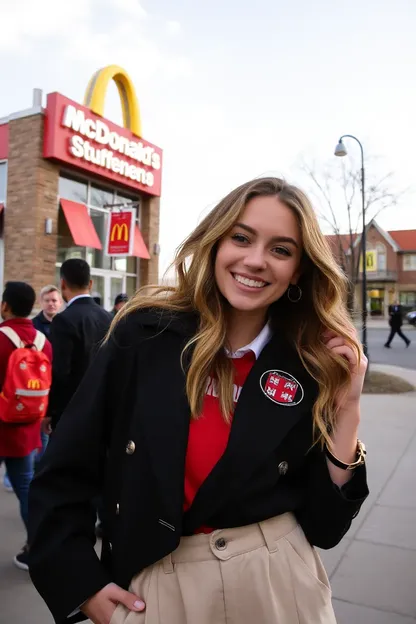 Harvard Key Held by McDonald's Girl with Pride