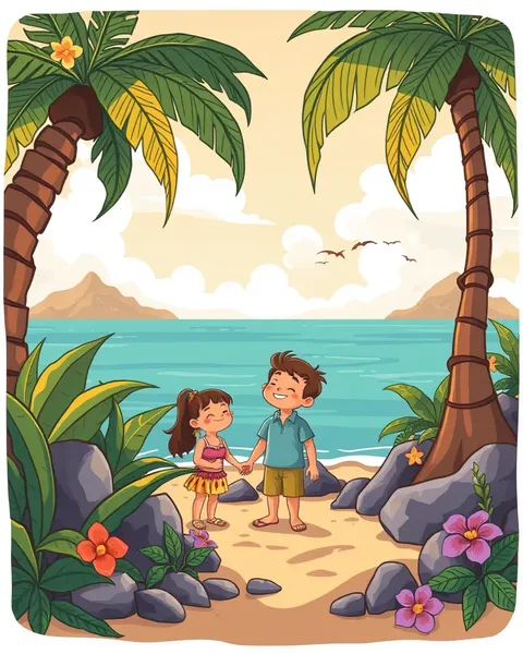 Hawaii Cartoon Characters and Images