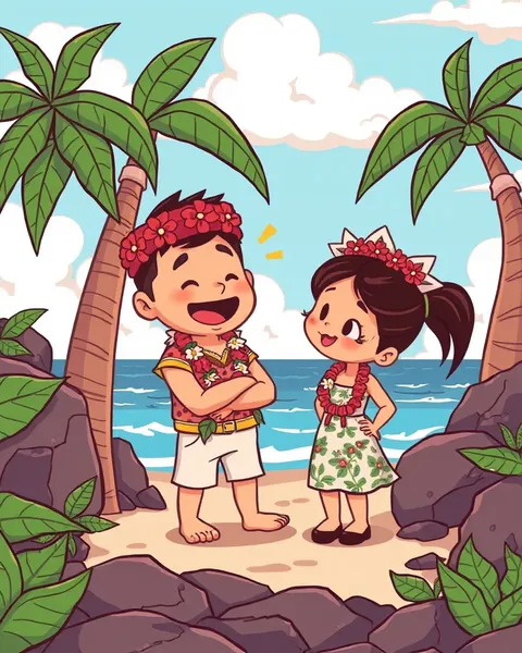 Hawaii Cartoon Images Collection