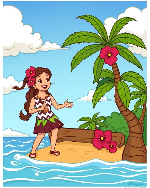 Hawaii Cartoon Pictures and Images