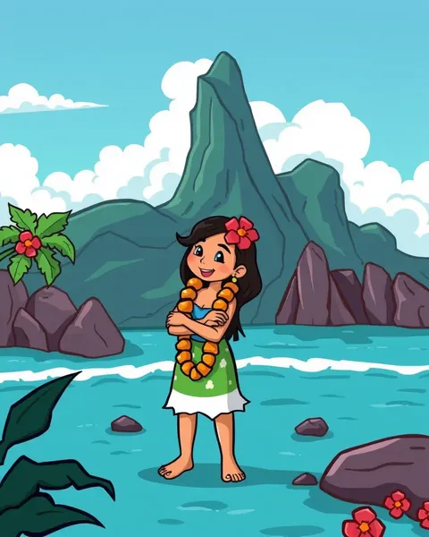 Hawaii Cartoon Style Images