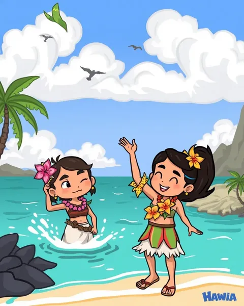 Hawaiian Cartoon Images for Personal Collection