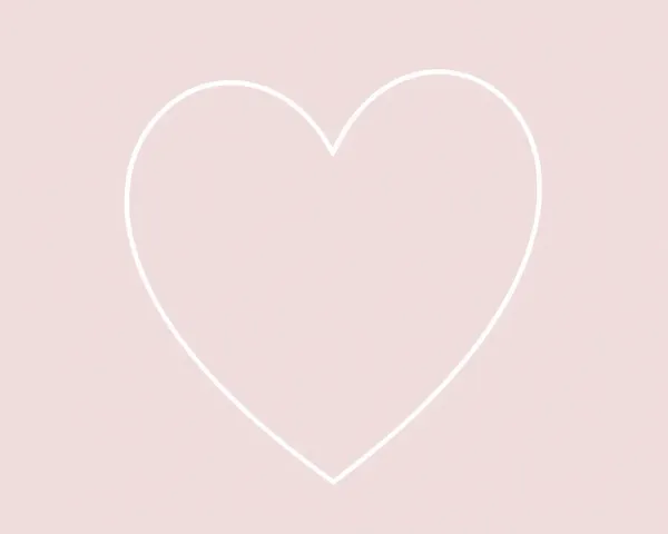 Heart Outline PNG Transparent Background Image