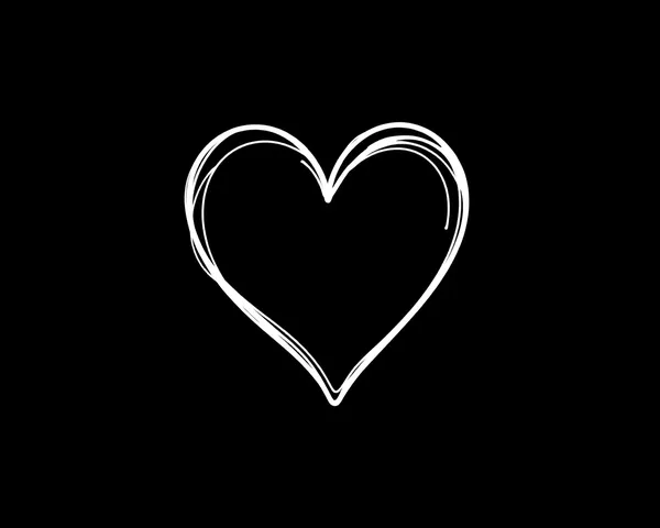 Heart Outline PNG Vector Graphics Design