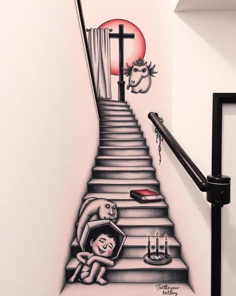 Heavenly Stairway Tattoo Designs and Symbolism