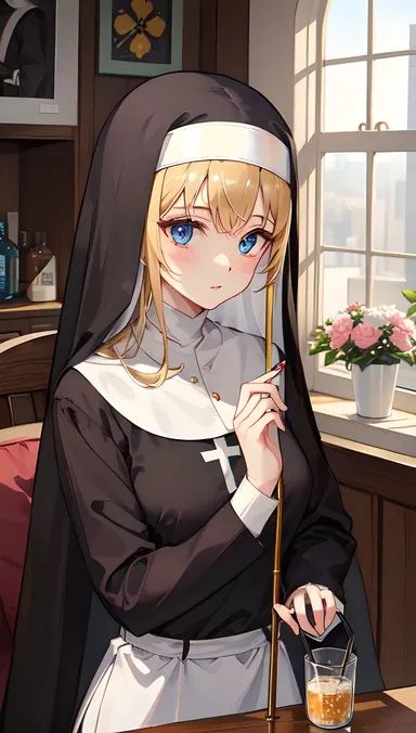 Hentai Nun's Provocative and Unconventional Appearance