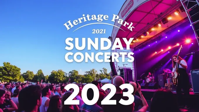 Heritage Park Sunday Concerts 2025 Event Map Provided