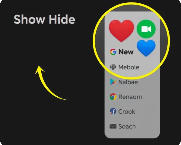 Hide and Show List Icon PNG