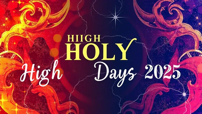 High Holy Days 2025 Festival Details