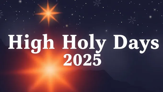 High Holy Days in 2025 Announced