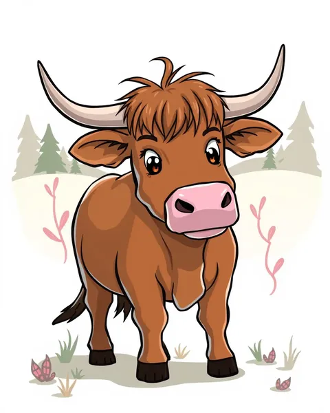 Highland Cow Cartoon Images Galore