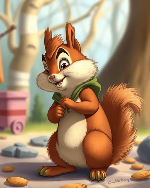 Hilarious Cartoon Chipmunk Pictures Capture Forest Antics