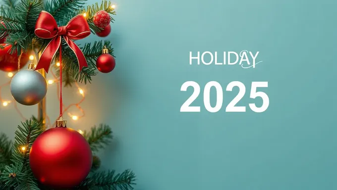 Holiday 2025 Calendar Announced for New Year