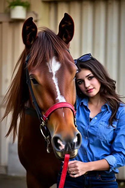 Horse and Girl's Illicit Sexual Encounter