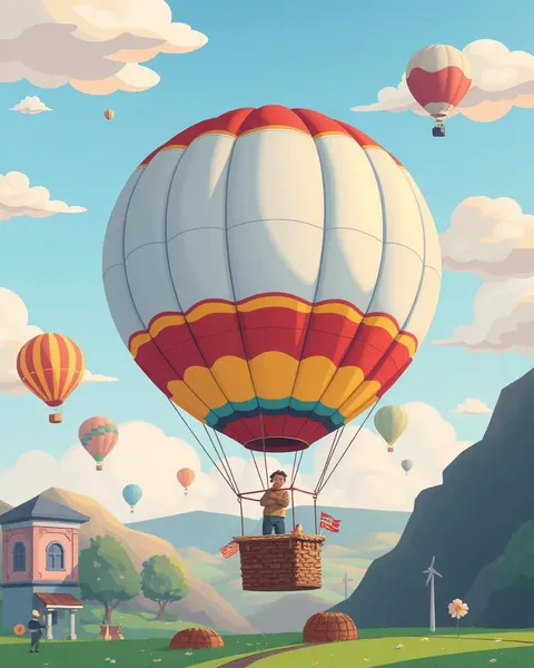 Hot Air Balloon Cartoon Images for Kids' Delight