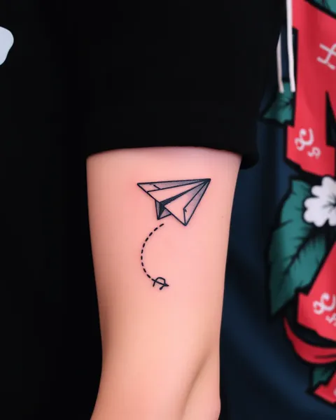 How to Get a Paper Aeroplane Tattoo Design