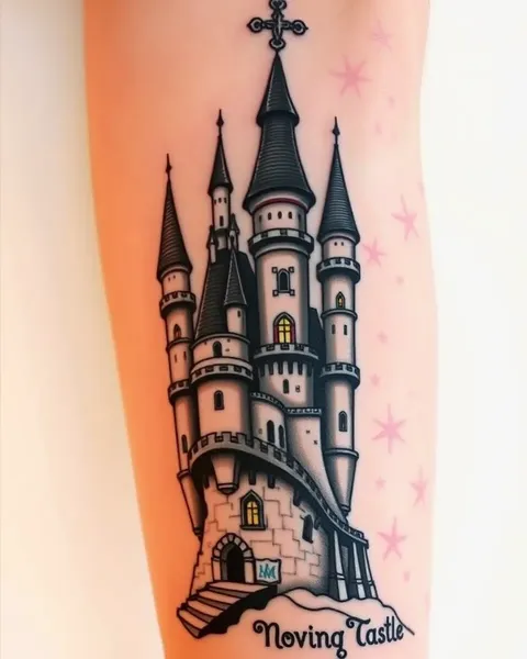 Howl's Moving Castle Tattoo: A Whimsical Masterpiece