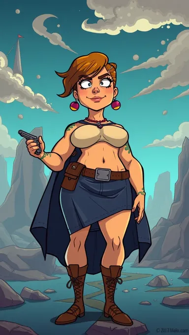 Huge Boobs Cartoon Features Exaggerated Female Anatomy