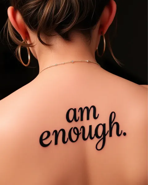 I Am Enough Tattoo - Empowering Self Expression