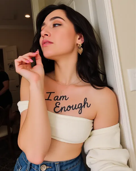 I Am Enough Tattoo - Personal Growth Symbol