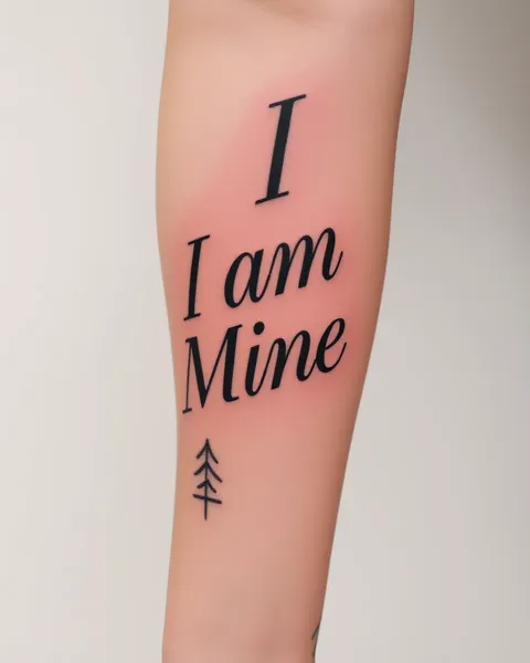 I Am Mine Tattoo Affirmation