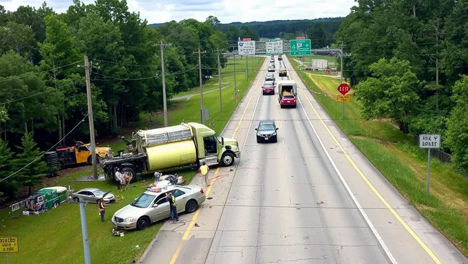 I59 Wreck Investigation in Etowah County Alabama on July 28 2025