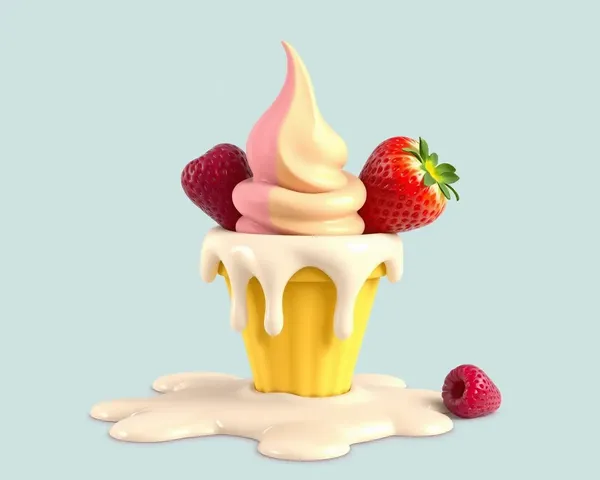 Ice Cream Melting PNG Image Appears