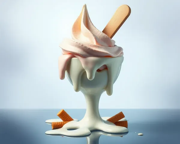 Ice Cream Melting in PNG Format