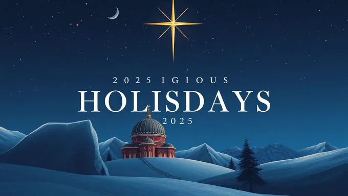 Important Dates for 2025 Religious Holidays and Events