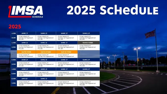 Imsa 2025 Schedule Released with Exciting Lineup