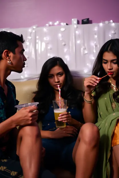 Indian Girls Cum Tasting and Savoring the Flavors