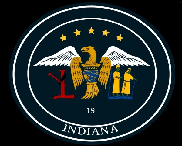 Indiana Seal of Indiana State PNG Image