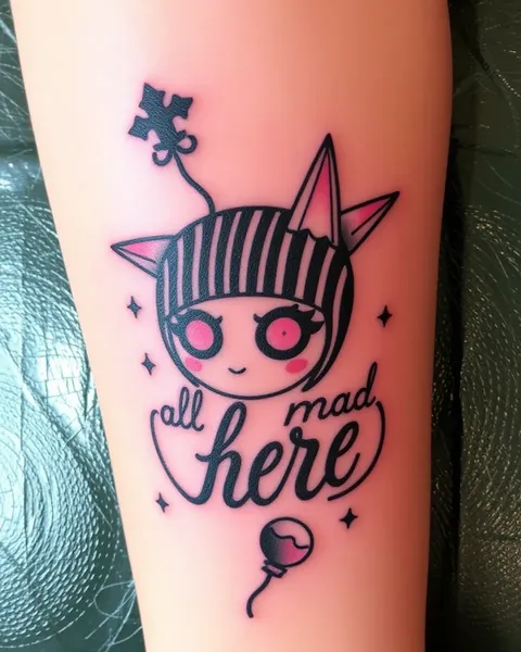 Interpretation of We're All Mad Here Tattoo