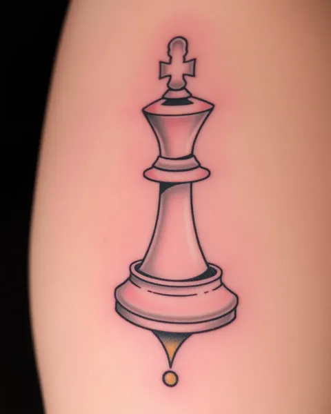 Intricate Chess Piece Tattoo for Arm or Back