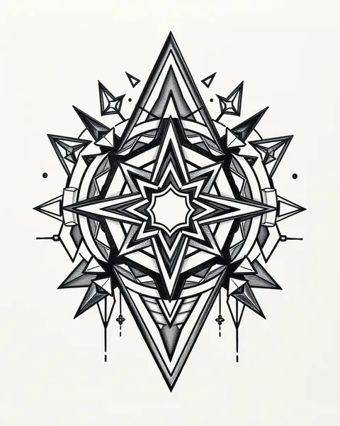 Intricate Geometric Tattoo Design for Arm Art