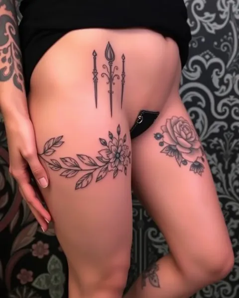 Intricate Thigh Tattoo Designs for Body Enthusiasts