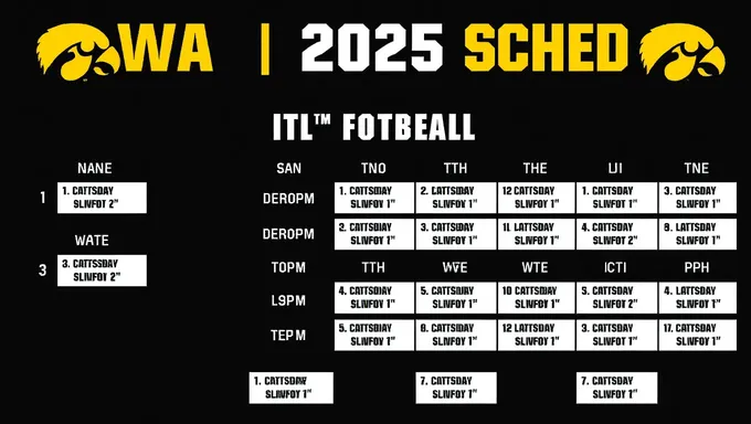 Iowa 2025 Football Schedule Official Release Date