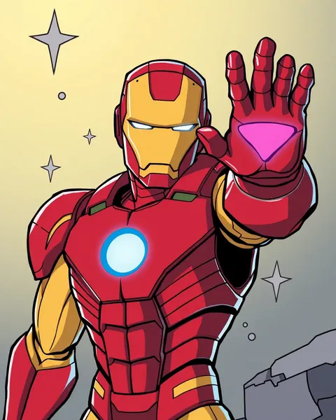 Iron Man Cartoon Image in Animated Series