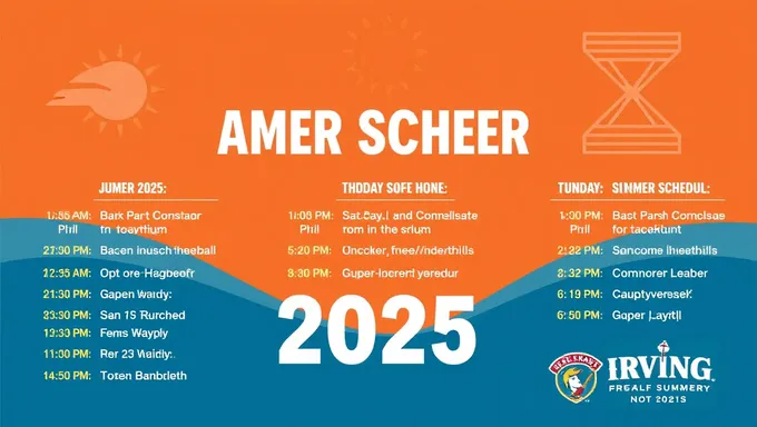 Irving Summer Schedule 2025 Provides Free Summer Plans