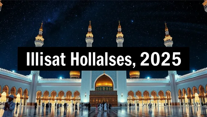 Islamic Holidays Schedule for 2025 Year