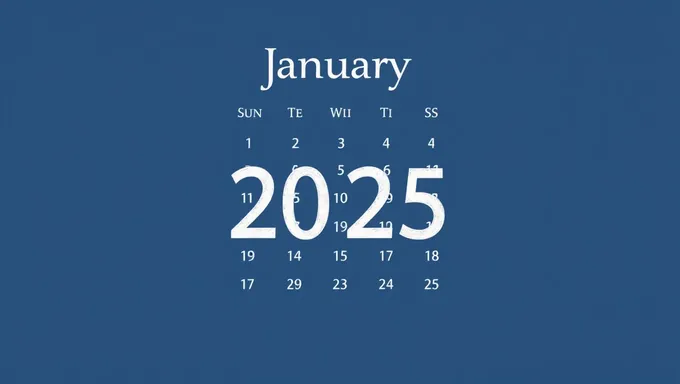 January 2025 Calendar with Key Events