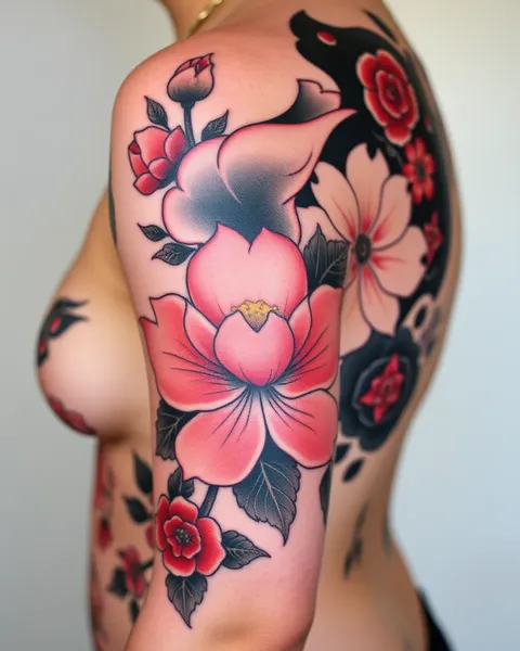 Japanese Flower Tattoos: A Cultural Fusion