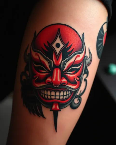 Japanese Mask Tattoo: Artistic Expression