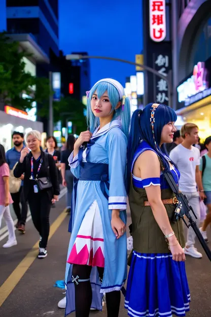 Japanese Public Enjoys Cosplay Girls' Performances