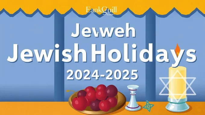 Jewish Holidays 2024-2025 Observance Calendar