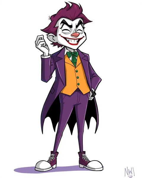 Joker Cartoon Images in a Clown Costume