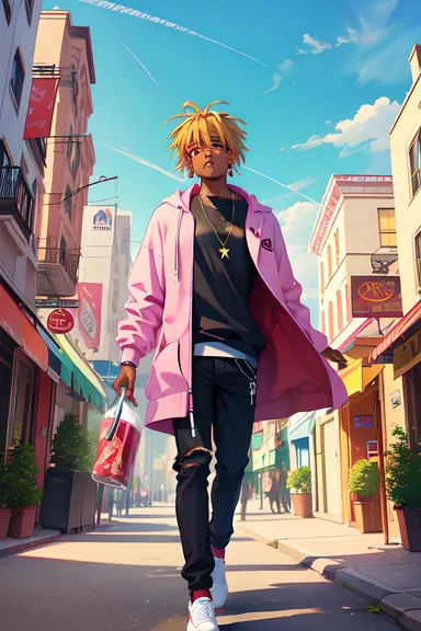 Juice Wrld Animated Pictures in Vibrant Colors