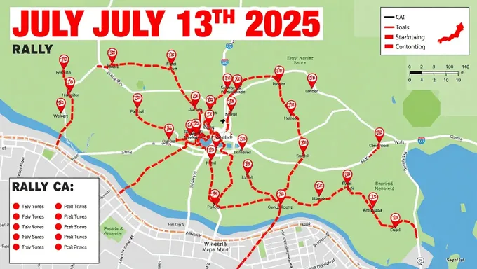 July 13th 2025 Rally Map Guide