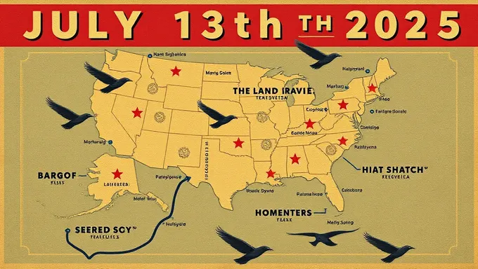 July 13th 2025 Rally Map Schedule