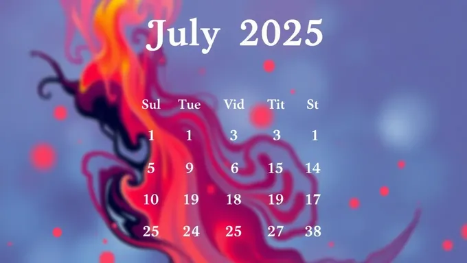 July 2025 Calendar Print Preview Available Now